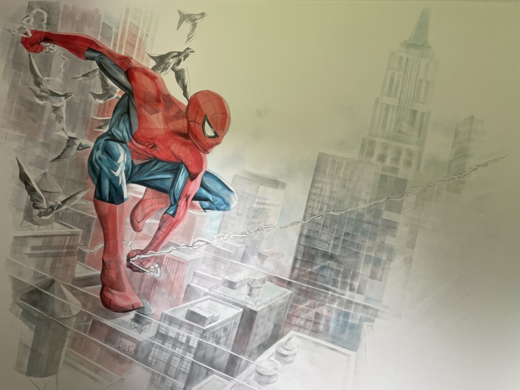 Spider man mural